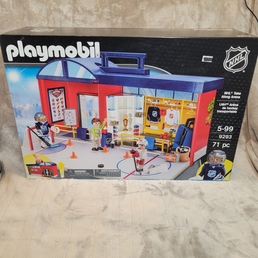 Playmobil NHL Take Along Arena Kids Playset 9293 Multicolor 71pc Set